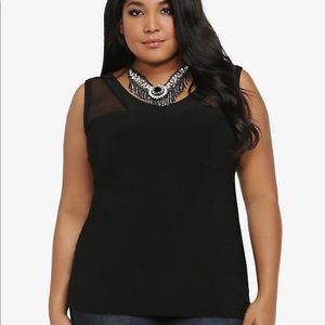 Torrid Mesh Inset V Neck Tank